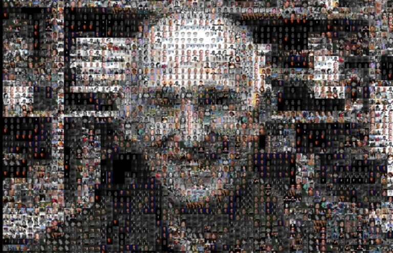 Detail from an animated, visual representation of Greenberg's former students developed by Autodesk software engineer Eric Haines (M.Arch. '86) underscores Greenberg's impact on the careers of hundreds of alumni. image / provided