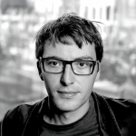A black and white photo of Malte Jung