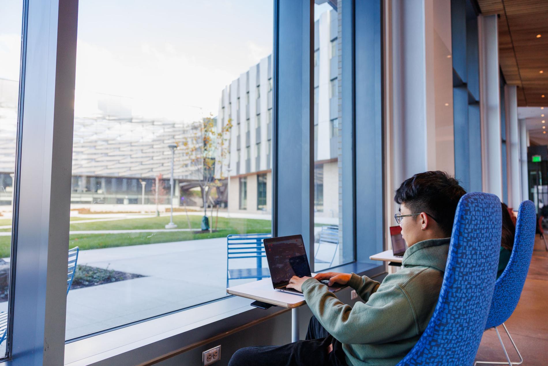 male student laptop